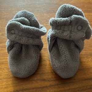 Zutano Fleece Booties - Gray - 3 months